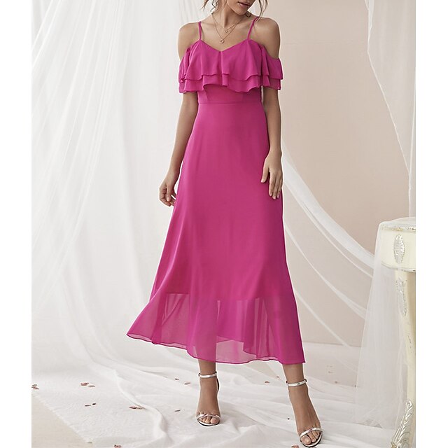 Women's A Line Dress Maxi long Dress Red Sleeveless Pure Color Chiffon Spring Summer Spaghetti Strap Elegant Luxurious Elegant Mesh S M L XL / Party Dress
Women's A Line Dress Maxi long Dress Red Sleeveless Pure Color Chiffon Spring Summer Spaghetti Strap Elegant Luxurious Elegant Mesh S M L XL / Party Dress