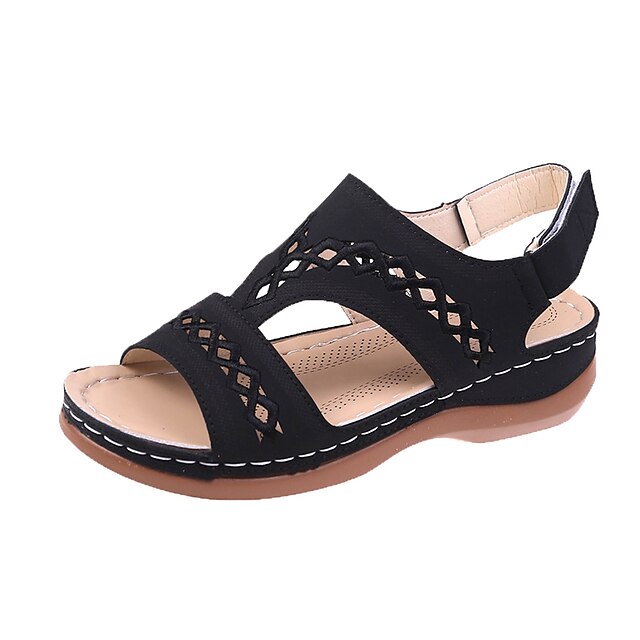Women's Sandals Wedge Heels Wedge Heel Peep Toe Casual Daily PU Leather Magic Tape Summer Black Burgundy Beige
Women's Sandals Wedge Heels Wedge Heel Peep Toe Casual Daily PU Leather Magic Tape Summer Black Burgundy Beige