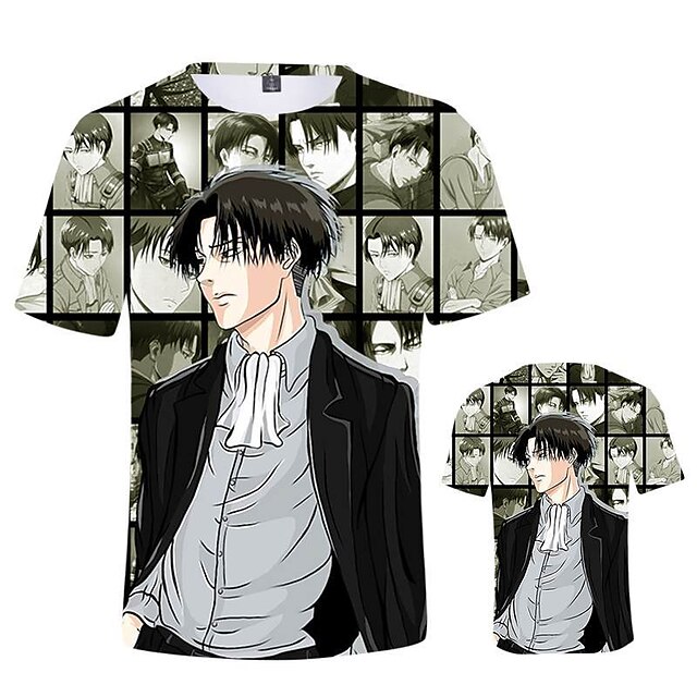 Inspired by Attack on Titan Levi·Ackerman T-shirt Cartoon 100% Polyester Anime Harajuku Graphic Kawaii T-shirt For Men's / Women's / Couple's
Inspired by Attack on Titan Levi·Ackerman T-shirt Cartoon 100% Polyester Anime Harajuku Graphic Kawaii T-shirt For Men's / Women's / Couple's