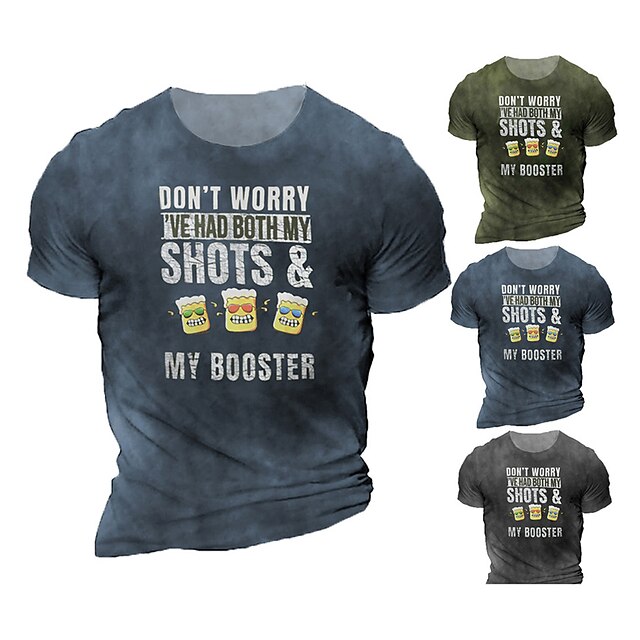 Men's Unisex T shirt 3D Print Graphic Prints Beer Crew Neck Street Daily Print Short Sleeve Tops Casual Designer Nostalgic Big and Tall Green Blue Gray
Men's Unisex T shirt 3D Print Graphic Prints Beer Crew Neck Street Daily Print Short Sleeve Tops Casual Designer Nostalgic Big and Tall Green Blue Gray