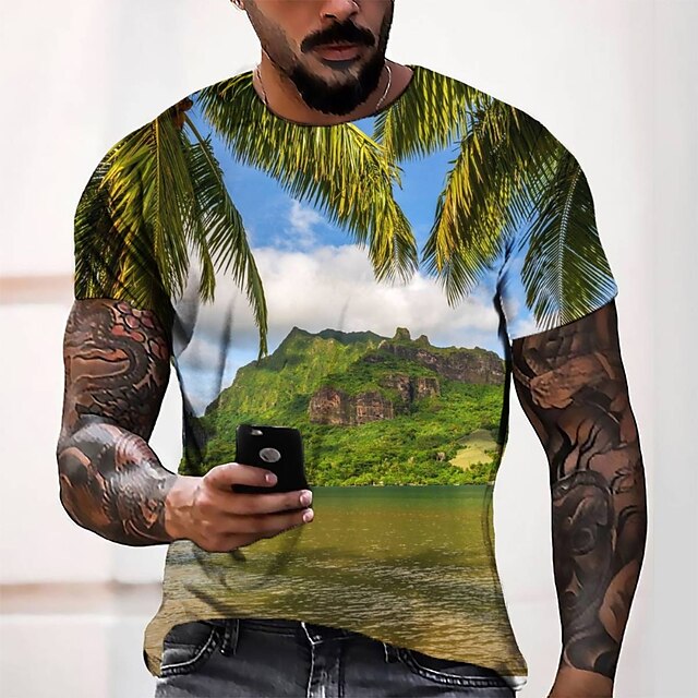 Men's Tee T shirt 3D Print Graphic Round Neck Casual Daily 3D Print Short Sleeve Tops Fashion Designer Cool Comfortable Green
Men's Tee T shirt 3D Print Graphic Round Neck Casual Daily 3D Print Short Sleeve Tops Fashion Designer Cool Comfortable Green