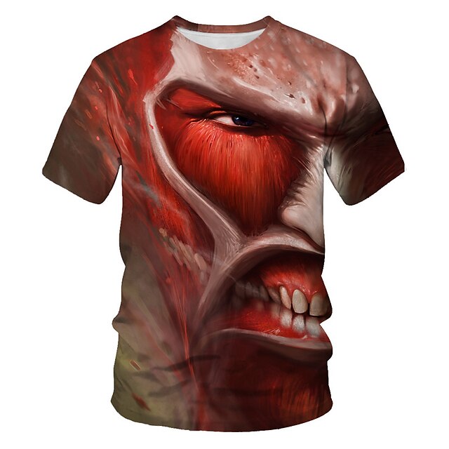 Men's T shirt Muscle Round Neck Casual Daily Print Short Sleeve Tops Casual Slim Fit Black / Red
Men's T shirt Muscle Round Neck Casual Daily Print Short Sleeve Tops Casual Slim Fit Black / Red