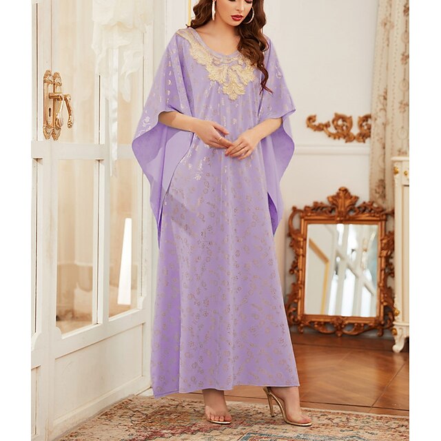 Women's Shift Dress Maxi long Dress Purple Short Sleeve Pure Color Chiffon Spring Summer Crew Neck Elegant Luxurious Elegant Mesh S M L XL
Women's Shift Dress Maxi long Dress Purple Short Sleeve Pure Color Chiffon Spring Summer Crew Neck Elegant Luxurious Elegant Mesh S M L XL