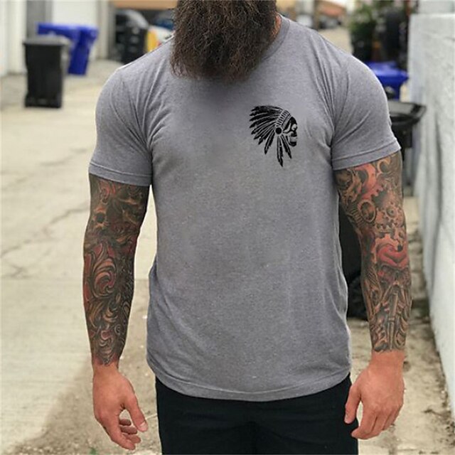 Men's T shirt Skull Crew Neck Casual Daily Short Sleeve Tops Lightweight Fashion Big and Tall Sports Gray
Men's T shirt Skull Crew Neck Casual Daily Short Sleeve Tops Lightweight Fashion Big and Tall Sports Gray