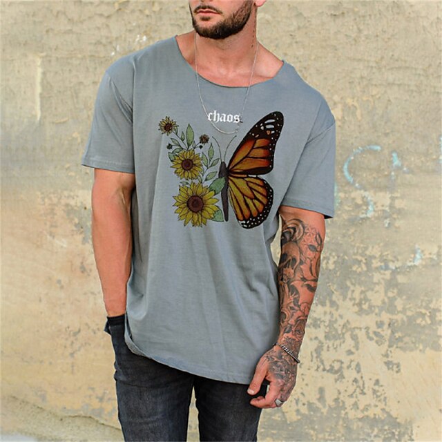 Men's T shirt Hot Stamping Graphic Butterfly Crew Neck Casual Daily Print Short Sleeve Tops Lightweight Fashion Big and Tall Sports Blue
Men's T shirt Hot Stamping Graphic Butterfly Crew Neck Casual Daily Print Short Sleeve Tops Lightweight Fashion Big and Tall Sports Blue