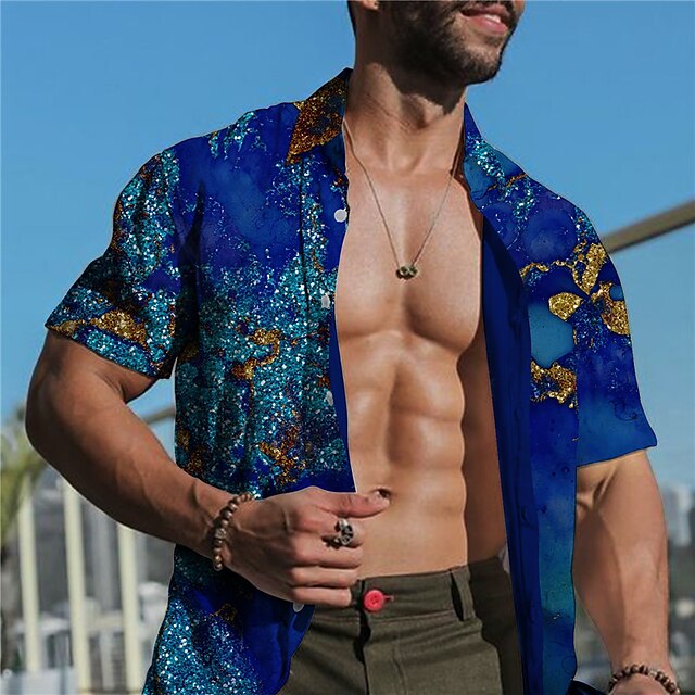 Men's Shirt Gradient Turndown Street Casual Button-Down Print Short Sleeve Tops Casual Fashion Designer Breathable Blue
Men's Shirt Gradient Turndown Street Casual Button-Down Print Short Sleeve Tops Casual Fashion Designer Breathable Blue