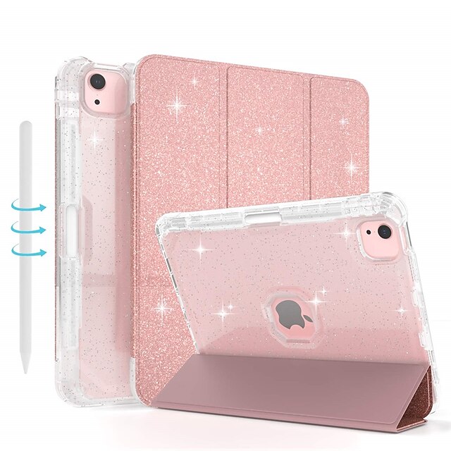 Tablet Case Cover For iPad Air 5th Generation / 4th Generation iPad 10.9 inch Case with Apple Pencil Charging Holder Smart Slim-Fit Glitter Sparkly Cover Shiny Clear iPad Air 4 / Air 5 Case (Rose Gold)
Tablet Case Cover For iPad Air 5th Generation / 4th Generation iPad 10.9 inch Case with Apple Pencil Charging Holder Smart Slim-Fit Glitter Sparkly Cover Shiny Clear iPad Air 4 / Air 5 Case (Rose Gold)