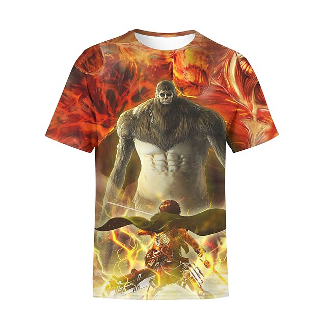 Inspired by Attack on Titan Eren Jaeger Cosplay Costume T-shirt 100% Polyester Pattern Harajuku Graphic Kawaii T-shirt For Men's / Women's / Couple's
Inspired by Attack on Titan Eren Jaeger Cosplay Costume T-shirt 100% Polyester Pattern Harajuku Graphic Kawaii T-shirt For Men's / Women's / Couple's