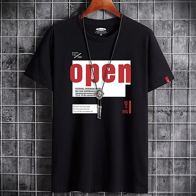 Men's T shirt Print Letter Round Neck Casual Daily Short Sleeve Tops Lightweight Formal Breathable White Black Dark Gray
Men's T shirt Print Letter Round Neck Casual Daily Short Sleeve Tops Lightweight Formal Breathable White Black Dark Gray