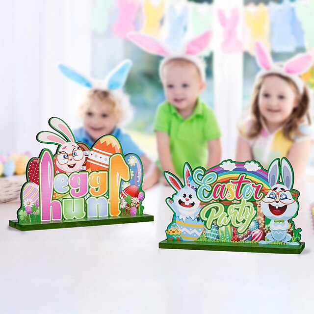 Easter Wooden Rabbit Decoration Home Festive Atmosphere Layout Green Easter Letter Decoration
Easter Wooden Rabbit Decoration Home Festive Atmosphere Layout Green Easter Letter Decoration