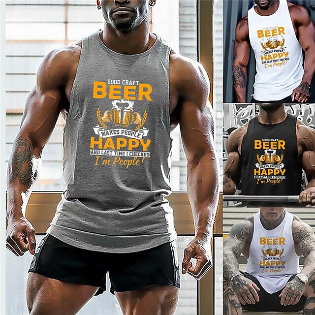 Men's Tank Top Vest Hot Stamping Graphic Prints Beer Plus Size Crew Neck Daily Sports Print Sleeveless Tops Fashion Classic Designer Hawaiian White Black Gray
Men's Tank Top Vest Hot Stamping Graphic Prints Beer Plus Size Crew Neck Daily Sports Print Sleeveless Tops Fashion Classic Designer Hawaiian White Black Gray