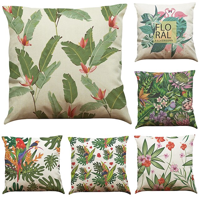 Floral Tropical Double Side Cushion Cover 6PC Soft Decorative Square Throw Pillow Cover Cushion Case Pillowcase for Bedroom Livingroom Superior Quality Machine Washable Indoor Cushion for Sofa Couch Bed Chair
Floral Tropical Double Side Cushion Cover 6PC Soft Decorative Square Throw Pillow Cover Cushion Case Pillowcase for Bedroom Livingroom Superior Quality Machine Washable Indoor Cushion for Sofa Couch Bed Chair