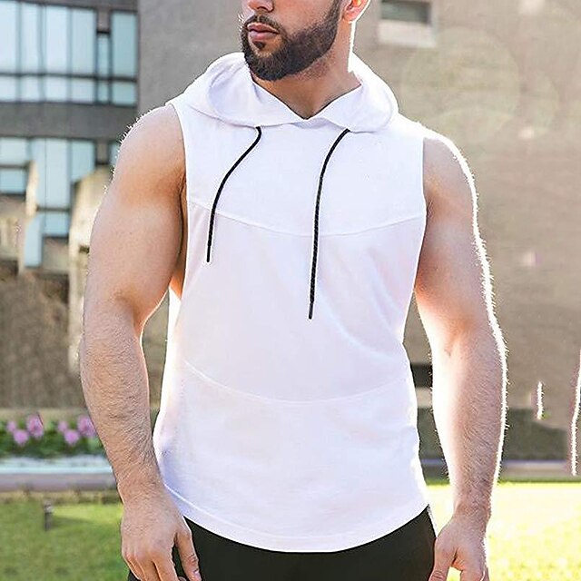 Men's Tank Top Vest Undershirt Solid Color Hooded Casual Daily Sleeveless Tops Simple Fashion Comfortable White Black Red / Sports
Men's Tank Top Vest Undershirt Solid Color Hooded Casual Daily Sleeveless Tops Simple Fashion Comfortable White Black Red / Sports