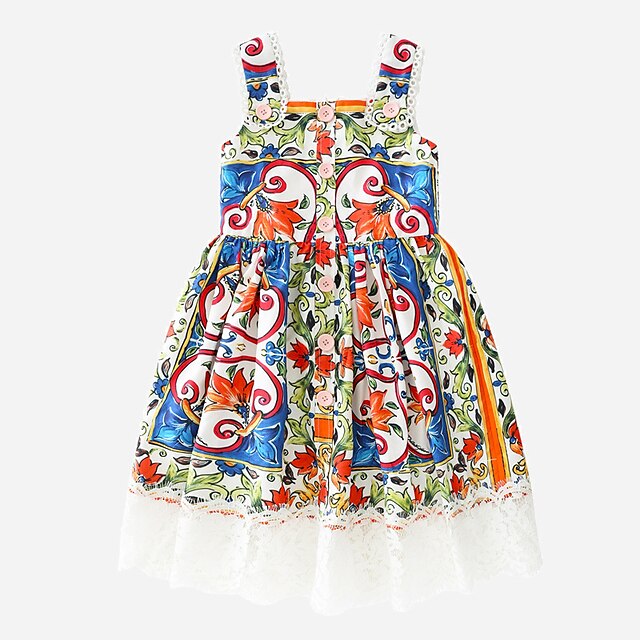 Kids Little Girls' Dress Plants Graphic A Line Dress Daily Lace Print Light Blue Knee-length Sleeveless Sweet Dresses Summer Regular Fit 3-10 Years
Kids Little Girls' Dress Plants Graphic A Line Dress Daily Lace Print Light Blue Knee-length Sleeveless Sweet Dresses Summer Regular Fit 3-10 Years