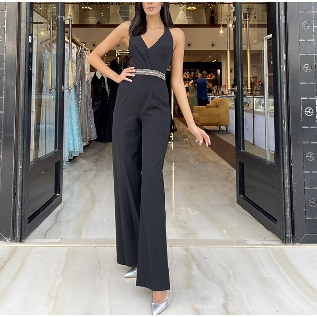 Women's Jumpsuit Patchwork Solid Color V Neck Business Work Bootcut Bodycon Sleeveless Sleeveless Black Dusty Blue S M L All Seasons
Women's Jumpsuit Patchwork Solid Color V Neck Business Work Bootcut Bodycon Sleeveless Sleeveless Black Dusty Blue S M L All Seasons