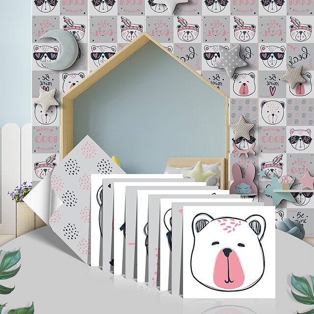 Kitchen Thickened Tile Self-adhesive Paper Cool Bear Cartoon Pattern Bathroom Oil-proof Waterproof Removable Wall Stickers Floor Stickers
Kitchen Thickened Tile Self-adhesive Paper Cool Bear Cartoon Pattern Bathroom Oil-proof Waterproof Removable Wall Stickers Floor Stickers