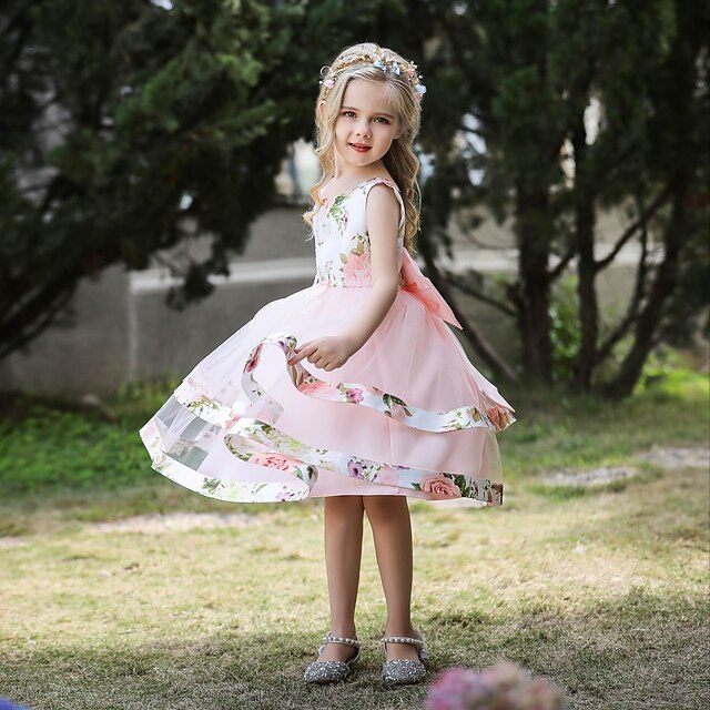 Kids Little Girls' Dress Floral Tulle Dress Birthday Performance Lace Trims Bow Print Purple Pink Knee-length Sleeveless Princess Sweet Dresses Children's Day Spring Summer Slim 4-12 Years
Kids Little Girls' Dress Floral Tulle Dress Birthday Performance Lace Trims Bow Print Purple Pink Knee-length Sleeveless Princess Sweet Dresses Children's Day Spring Summer Slim 4-12 Years