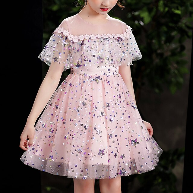 Kids Little Girls' Dress Sequin Flower Tulle Dress Special Occasion Performance Beaded Pink Gold Cotton Knee-length Sleeveless Princess Sweet Dresses Summer Regular Fit 3-12 Years
Kids Little Girls' Dress Sequin Flower Tulle Dress Special Occasion Performance Beaded Pink Gold Cotton Knee-length Sleeveless Princess Sweet Dresses Summer Regular Fit 3-12 Years