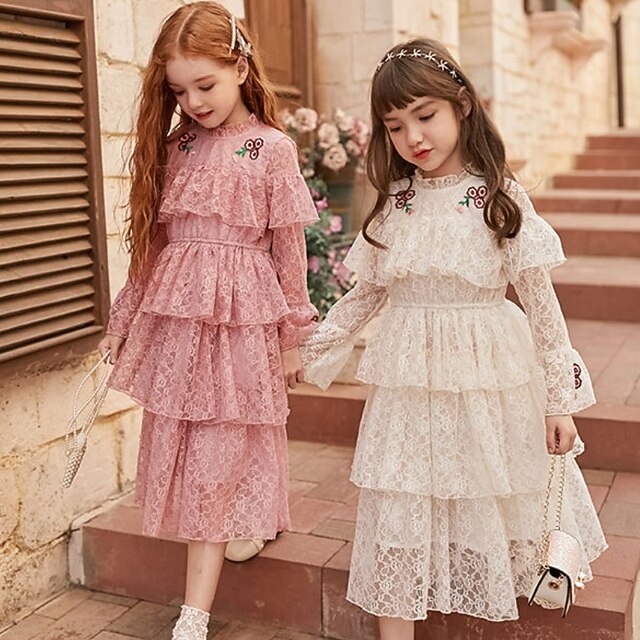 Kids Little Girls' Dress Solid Colored A Line Dress Party Christening dress Ruched Mesh White Pink Midi Long Sleeve Princess Cute Dresses Spring Summer Regular Fit 3-12 Years
Kids Little Girls' Dress Solid Colored A Line Dress Party Christening dress Ruched Mesh White Pink Midi Long Sleeve Princess Cute Dresses Spring Summer Regular Fit 3-12 Years
