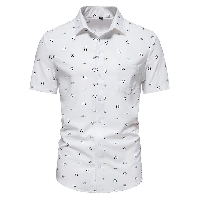 Men's Shirt Character Plus Size Turndown Holiday Short Sleeve Tops Color Block Casual Classic White / Summer
Men's Shirt Character Plus Size Turndown Holiday Short Sleeve Tops Color Block Casual Classic White / Summer