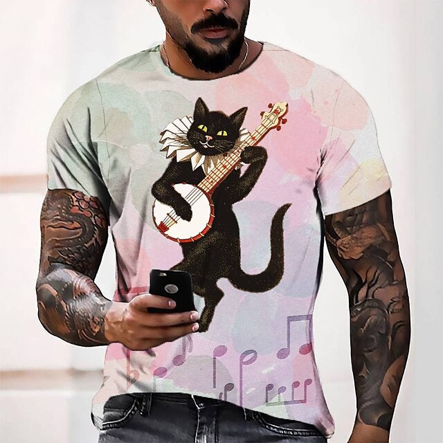 Men's Tee T shirt 3D Print Graphic Round Neck Casual Daily 3D Print Short Sleeve Tops Fashion Designer Cool Comfortable Pink
Men's Tee T shirt 3D Print Graphic Round Neck Casual Daily 3D Print Short Sleeve Tops Fashion Designer Cool Comfortable Pink
