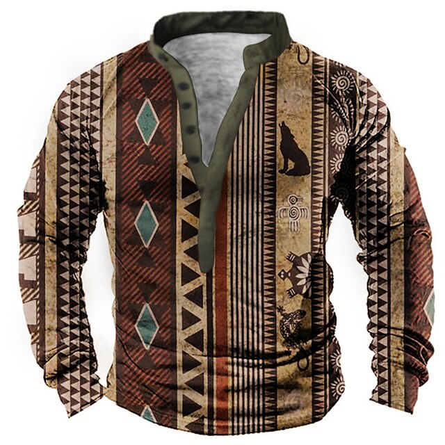 Men's Sweatshirt Pullover Graphic Tribal Tartan Sports Outdoor Casual Daily 3D Print Basic Casual Hoodies Sweatshirts Brown
Men's Sweatshirt Pullover Graphic Tribal Tartan Sports Outdoor Casual Daily 3D Print Basic Casual Hoodies Sweatshirts Brown
