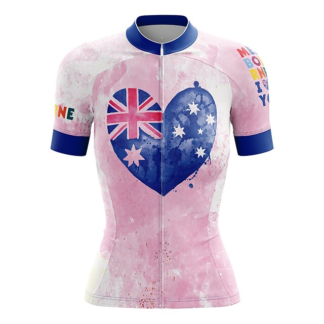 21Grams Women's Short Sleeve Cycling Jersey Summer Spandex Pink Heart UK Bike Top Mountain Bike MTB Road Bike Cycling Quick Dry Moisture Wicking Sports Clothing Apparel / Stretchy / Athleisure
21Grams Women's Short Sleeve Cycling Jersey Summer Spandex Pink Heart UK Bike Top Mountain Bike MTB Road Bike Cycling Quick Dry Moisture Wicking Sports Clothing Apparel / Stretchy / Athleisure