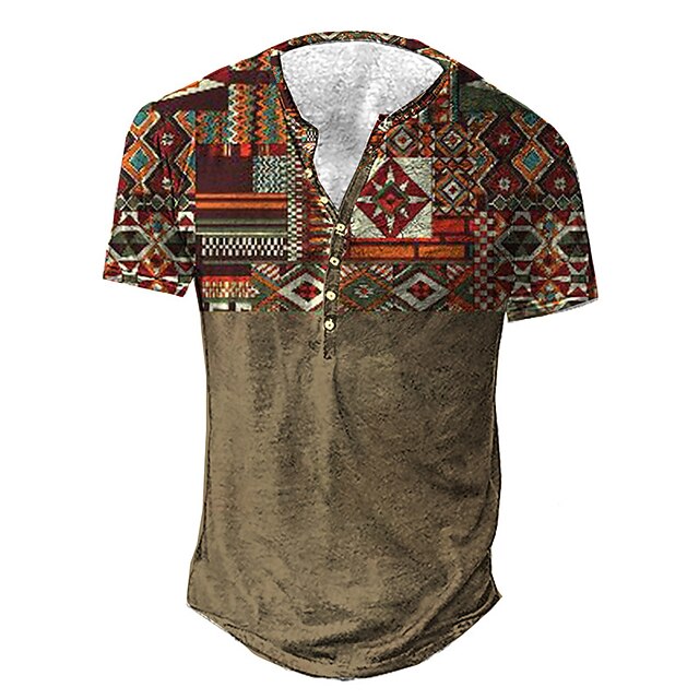Men's Henley Shirt Tee T shirt 3D Print Graphic Color Block Argyle Plus Size Henley Daily Sports Button-Down Print Short Sleeve Tops Basic Casual Classic Designer Coffee / Summer
Men's Henley Shirt Tee T shirt 3D Print Graphic Color Block Argyle Plus Size Henley Daily Sports Button-Down Print Short Sleeve Tops Basic Casual Classic Designer Coffee / Summer