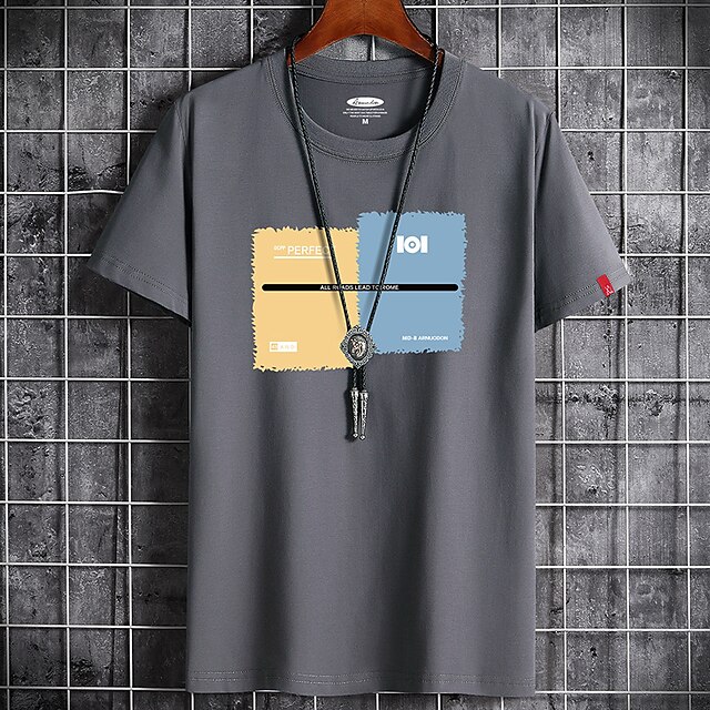 Men's T shirt Print Graphic Round Neck Casual Daily Short Sleeve Tops Lightweight Formal Breathable White Black Dark Gray
Men's T shirt Print Graphic Round Neck Casual Daily Short Sleeve Tops Lightweight Formal Breathable White Black Dark Gray