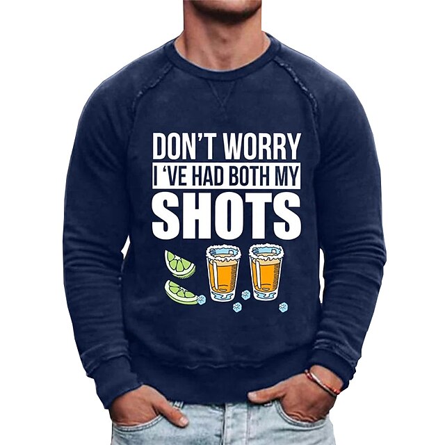 Men's Sweatshirt Pullover Graphic Letter Print Sports Outdoor Casual Daily Hot Stamping Basic Casual Drinks Hoodies Sweatshirts Blue White Black
Men's Sweatshirt Pullover Graphic Letter Print Sports Outdoor Casual Daily Hot Stamping Basic Casual Drinks Hoodies Sweatshirts Blue White Black