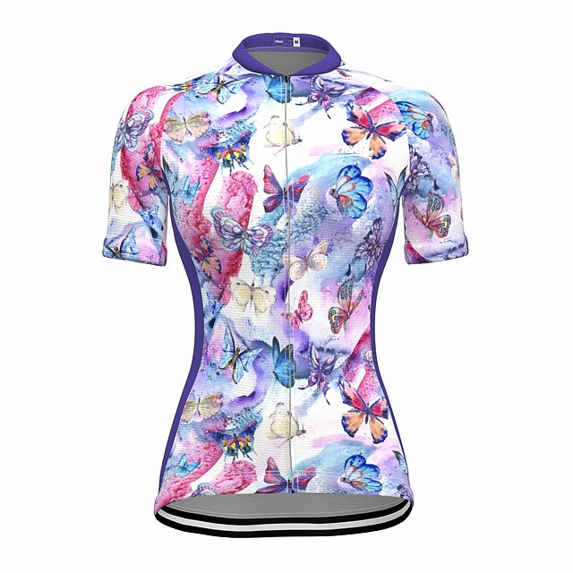 21Grams Women's Short Sleeve Cycling Jersey Summer Spandex Purple Butterfly Bike Top Mountain Bike MTB Road Bike Cycling Quick Dry Moisture Wicking Sports Clothing Apparel / Stretchy / Athleisure
21Grams Women's Short Sleeve Cycling Jersey Summer Spandex Purple Butterfly Bike Top Mountain Bike MTB Road Bike Cycling Quick Dry Moisture Wicking Sports Clothing Apparel / Stretchy / Athleisure