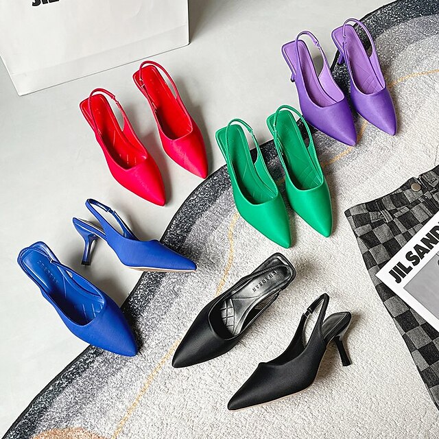 Women's Sandals Plus Size Kitten Heel Pointed Toe Elegant Casual Daily Synthetics Loafer Spring Summer Solid Colored Green Black Purple
Women's Sandals Plus Size Kitten Heel Pointed Toe Elegant Casual Daily Synthetics Loafer Spring Summer Solid Colored Green Black Purple