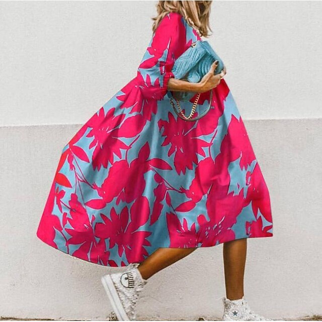 Women's Swing Dress Midi Dress Fuchsia Long Sleeve Print Plus High Low Print Spring Summer Round Neck Casual Vacation 2022 S M L XL XXL 3XL 4XL
Women's Swing Dress Midi Dress Fuchsia Long Sleeve Print Plus High Low Print Spring Summer Round Neck Casual Vacation 2022 S M L XL XXL 3XL 4XL