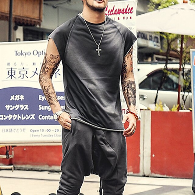 Men's T shirt Gradient Crew Neck Street Casual Cap Sleeve Tops Casual Fashion Classic Comfortable Black Dusty Blue
Men's T shirt Gradient Crew Neck Street Casual Cap Sleeve Tops Casual Fashion Classic Comfortable Black Dusty Blue