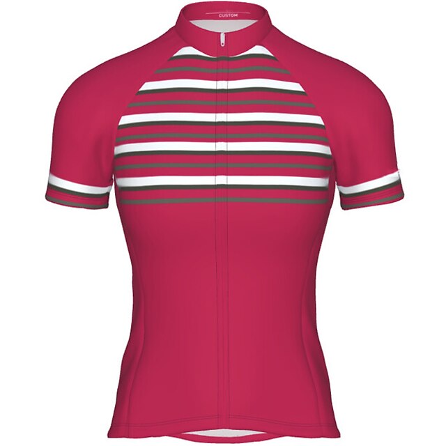 21Grams Women's Short Sleeve Cycling Jersey Summer Spandex Red Stripes Bike Top Mountain Bike MTB Road Bike Cycling Quick Dry Moisture Wicking Sports Clothing Apparel / Athleisure
21Grams Women's Short Sleeve Cycling Jersey Summer Spandex Red Stripes Bike Top Mountain Bike MTB Road Bike Cycling Quick Dry Moisture Wicking Sports Clothing Apparel / Athleisure