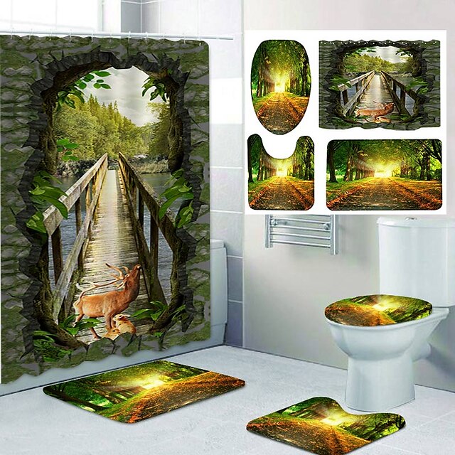 Fresh Seaside Pattern PrintingBathroom Shower Curtain Leisure Toilet Four-Piece Design
Fresh Seaside Pattern PrintingBathroom Shower Curtain Leisure Toilet Four-Piece Design