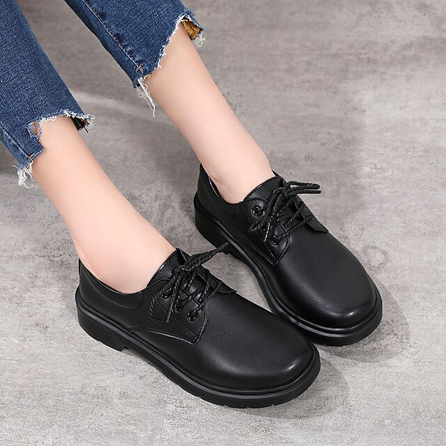 Women's Oxfords Formal Shoes Chunky Heel Round Toe Casual Minimalism Daily Work PU Leather Lace-up Fall Spring Solid Colored Black
Women's Oxfords Formal Shoes Chunky Heel Round Toe Casual Minimalism Daily Work PU Leather Lace-up Fall Spring Solid Colored Black