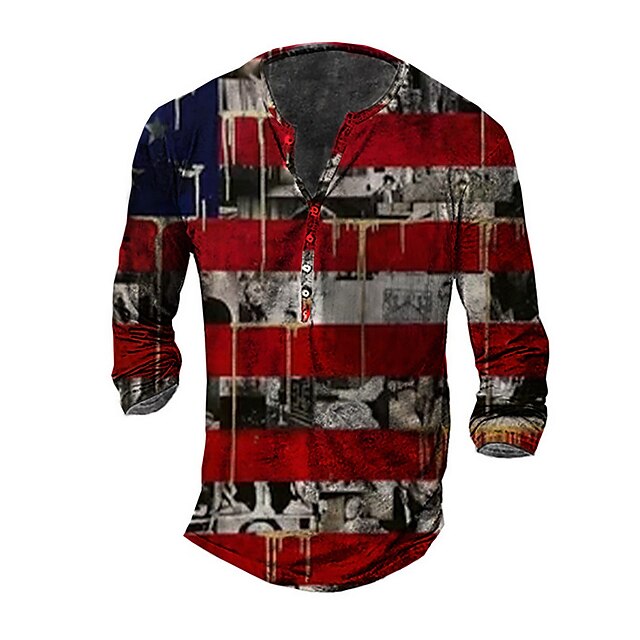 Men's Henley Shirt Tee T shirt 3D Print Graphic National Flag Plus Size Henley Daily Sports Button-Down Print Long Sleeve Tops Casual Vintage Classic Designer Red
Men's Henley Shirt Tee T shirt 3D Print Graphic National Flag Plus Size Henley Daily Sports Button-Down Print Long Sleeve Tops Casual Vintage Classic Designer Red