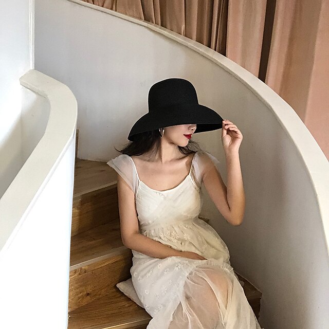 Simple Solid Color Straw Hats with Pure Color 1pc Party / Evening / Holiday Headpiece
Simple Solid Color Straw Hats with Pure Color 1pc Party / Evening / Holiday Headpiece