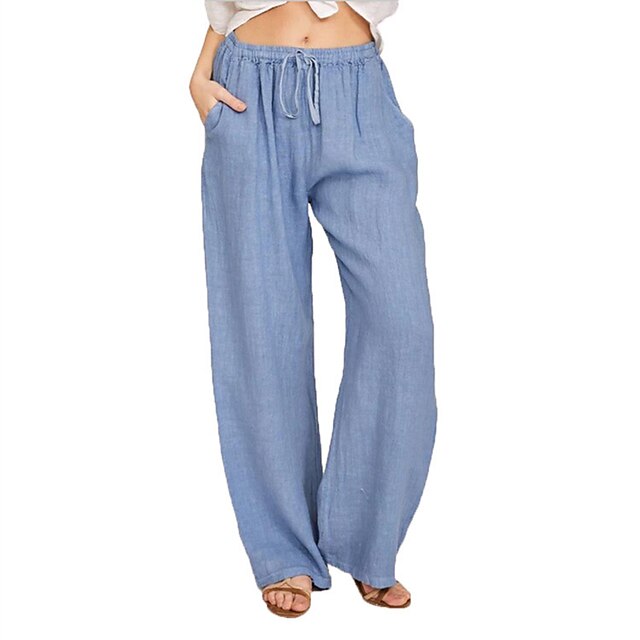 Women's Plus Size Pants Chinos Drawstring Pocket Solid Color Casual Streetwear Casual Daily Natural Full Length Spring Summer Blue White Black L XL XXL 3XL
Women's Plus Size Pants Chinos Drawstring Pocket Solid Color Casual Streetwear Casual Daily Natural Full Length Spring Summer Blue White Black L XL XXL 3XL