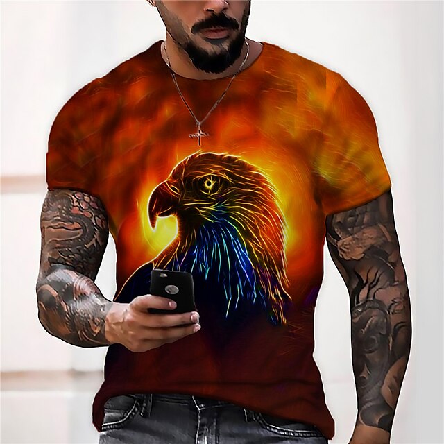 Men's Unisex T shirt 3D Print Graphic Prints Bird Animal Crew Neck Street Daily Print Short Sleeve Tops Casual Designer Big and Tall Sports Orange
Men's Unisex T shirt 3D Print Graphic Prints Bird Animal Crew Neck Street Daily Print Short Sleeve Tops Casual Designer Big and Tall Sports Orange