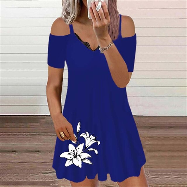 Women's Shift Dress Short Mini Dress Blue Black Red Navy Blue Light Blue Short Sleeve Floral Hollow Out Print Spring Summer V Neck Casual Vacation 2022 S M L XL XXL 3XL
Women's Shift Dress Short Mini Dress Blue Black Red Navy Blue Light Blue Short Sleeve Floral Hollow Out Print Spring Summer V Neck Casual Vacation 2022 S M L XL XXL 3XL