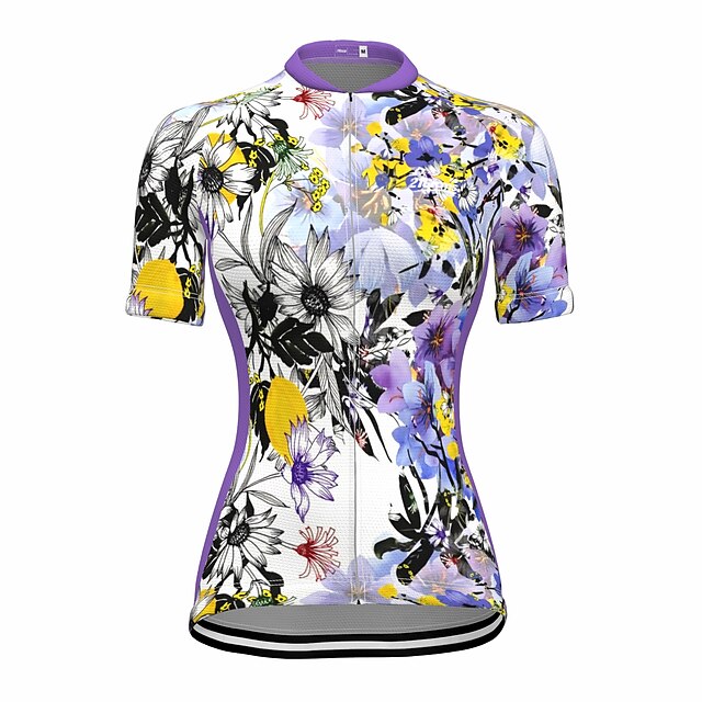 21Grams Women's Short Sleeve Cycling Jersey Summer Spandex Purple Floral Botanical Bike Top Mountain Bike MTB Road Bike Cycling Quick Dry Moisture Wicking Sports Clothing Apparel / Stretchy
21Grams Women's Short Sleeve Cycling Jersey Summer Spandex Purple Floral Botanical Bike Top Mountain Bike MTB Road Bike Cycling Quick Dry Moisture Wicking Sports Clothing Apparel / Stretchy