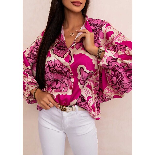 Women's Floral Theme Blouse Shirt Floral Button Print Shirt Collar Casual Streetwear Tops Green Black Pink / 3D Print
Women's Floral Theme Blouse Shirt Floral Button Print Shirt Collar Casual Streetwear Tops Green Black Pink / 3D Print