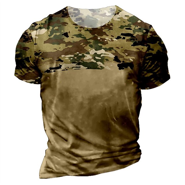 Men's T shirt 3D Print Graphic Camo / Camouflage Crew Neck Casual Daily Print Short Sleeve Tops Fashion Vintage Designer Big and Tall Army Green
Men's T shirt 3D Print Graphic Camo / Camouflage Crew Neck Casual Daily Print Short Sleeve Tops Fashion Vintage Designer Big and Tall Army Green