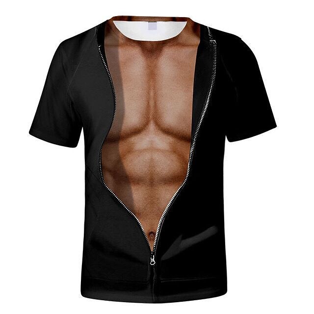 Men's T shirt Muscle Round Neck Casual Daily Print Short Sleeve Tops Casual Slim Fit Black
Men's T shirt Muscle Round Neck Casual Daily Print Short Sleeve Tops Casual Slim Fit Black