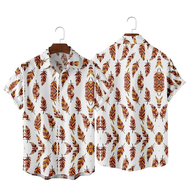 Men's Shirt 3D Print Feather Classic Collar Party Daily Print Short Sleeve Tops Streetwear Hawaiian White
Men's Shirt 3D Print Feather Classic Collar Party Daily Print Short Sleeve Tops Streetwear Hawaiian White