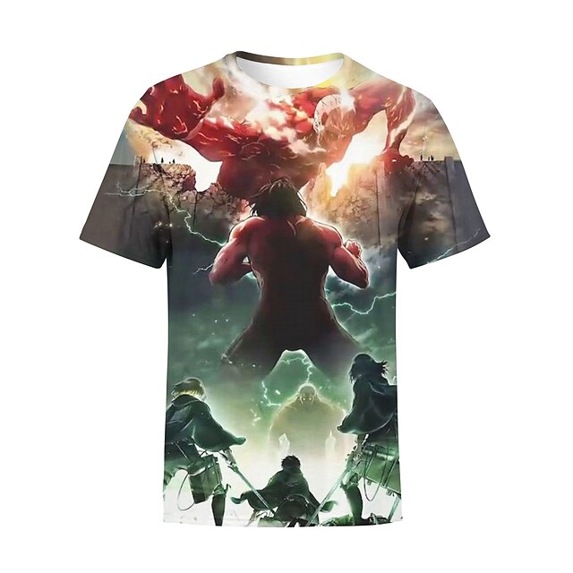 Inspired by Attack on Titan Eren Jaeger Cosplay Costume T-shirt 100% Polyester Pattern Harajuku Graphic Kawaii T-shirt For Men's / Women's / Couple's
Inspired by Attack on Titan Eren Jaeger Cosplay Costume T-shirt 100% Polyester Pattern Harajuku Graphic Kawaii T-shirt For Men's / Women's / Couple's
