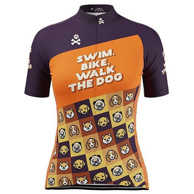 21Grams Women's Short Sleeve Cycling Jersey Summer Spandex Black / Orange Dog Bike Top Mountain Bike MTB Road Bike Cycling Quick Dry Moisture Wicking Sports Clothing Apparel / Stretchy / Athleisure
21Grams Women's Short Sleeve Cycling Jersey Summer Spandex Black / Orange Dog Bike Top Mountain Bike MTB Road Bike Cycling Quick Dry Moisture Wicking Sports Clothing Apparel / Stretchy / Athleisure