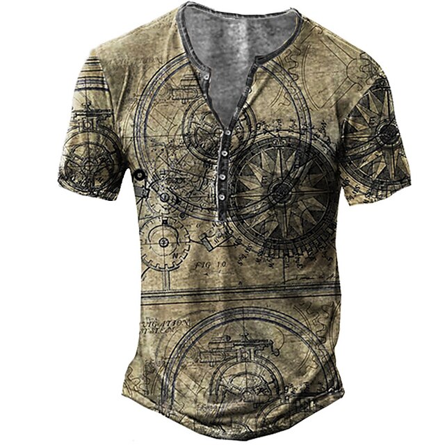Men's Unisex Henley Shirt T shirt 3D Print Graphic Prints Machine Henley Street Daily Button-Down Print Short Sleeve Tops Basic Casual Fashion Retro Khaki
Men's Unisex Henley Shirt T shirt 3D Print Graphic Prints Machine Henley Street Daily Button-Down Print Short Sleeve Tops Basic Casual Fashion Retro Khaki